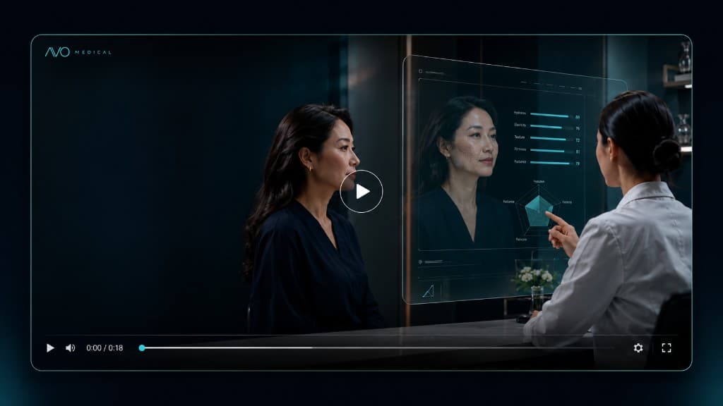 Khung video minh họa buổi tư vấn và đánh giá có AI hỗ trợ